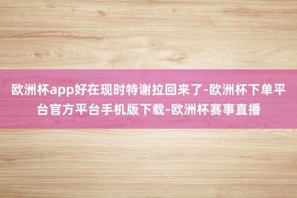 欧洲杯app好在现时特谢拉回来了-欧洲杯下单平台官方平台手机版下载-欧洲杯赛事直播