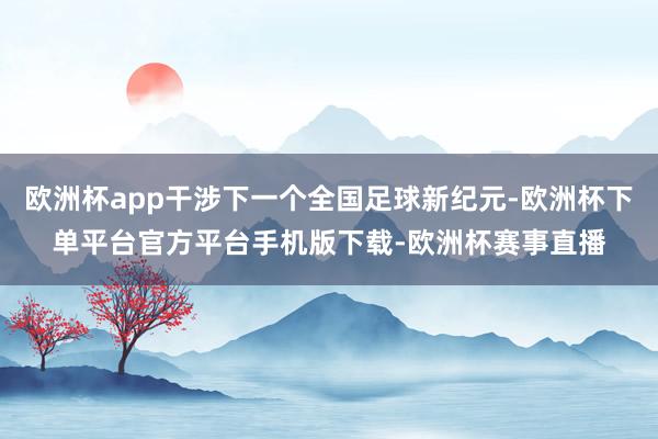 欧洲杯app干涉下一个全国足球新纪元-欧洲杯下单平台官方平台手机版下载-欧洲杯赛事直播