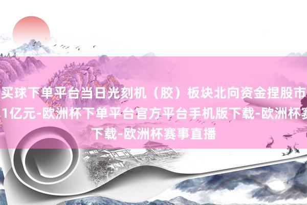 买球下单平台当日光刻机（胶）板块北向资金捏股市值为64.1亿元-欧洲杯下单平台官方平台手机版下载-欧洲杯赛事直播