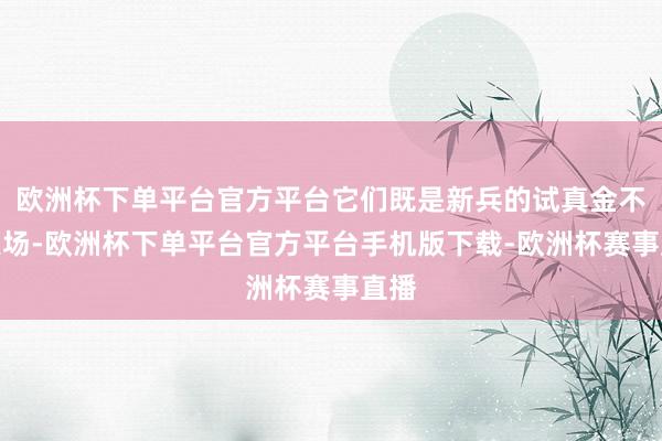 欧洲杯下单平台官方平台它们既是新兵的试真金不怕火场-欧洲杯下单平台官方平台手机版下载-欧洲杯赛事直播