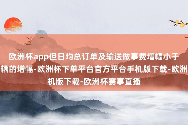 欧洲杯app但日均总订单及输送做事费增幅小于日均活跃车辆的增幅-欧洲杯下单平台官方平台手机版下载-欧洲杯赛事直播